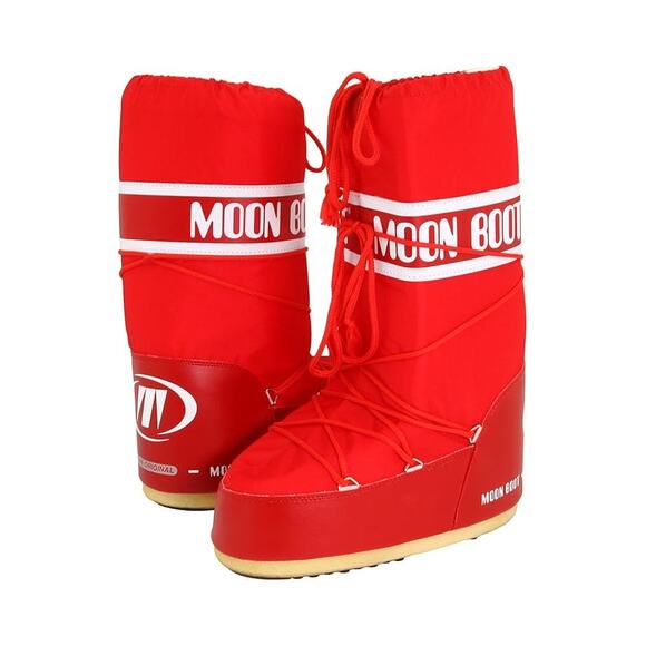 Moon Boot Womens Icon Tall Nylon Snow Boots EU 42/44 US 10-11.5 Red NWOB - Picture 1 of 13